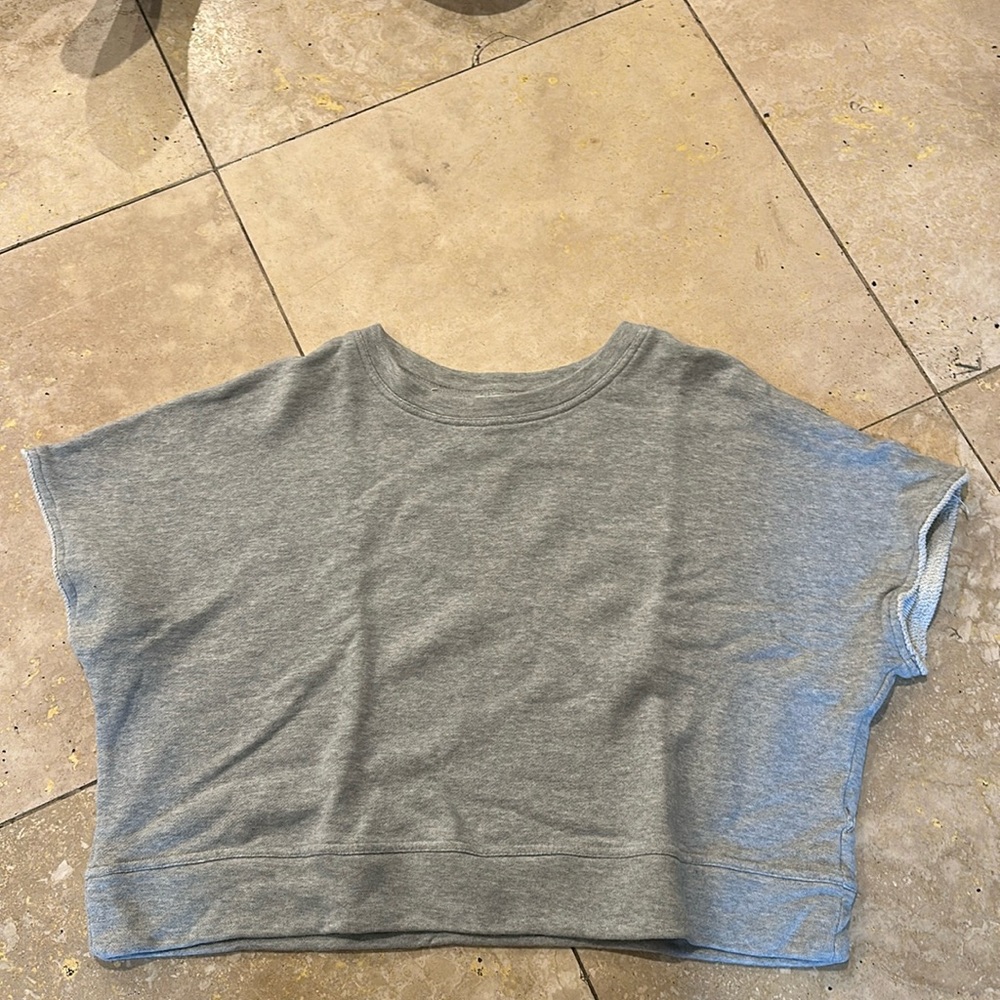 Derek Lam 10 Crosby Grey cut off sweatshirt